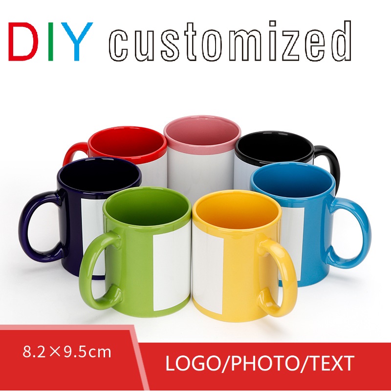 Coffee Tea Photos - Copo preto diy logotipo cerâmica 350ml