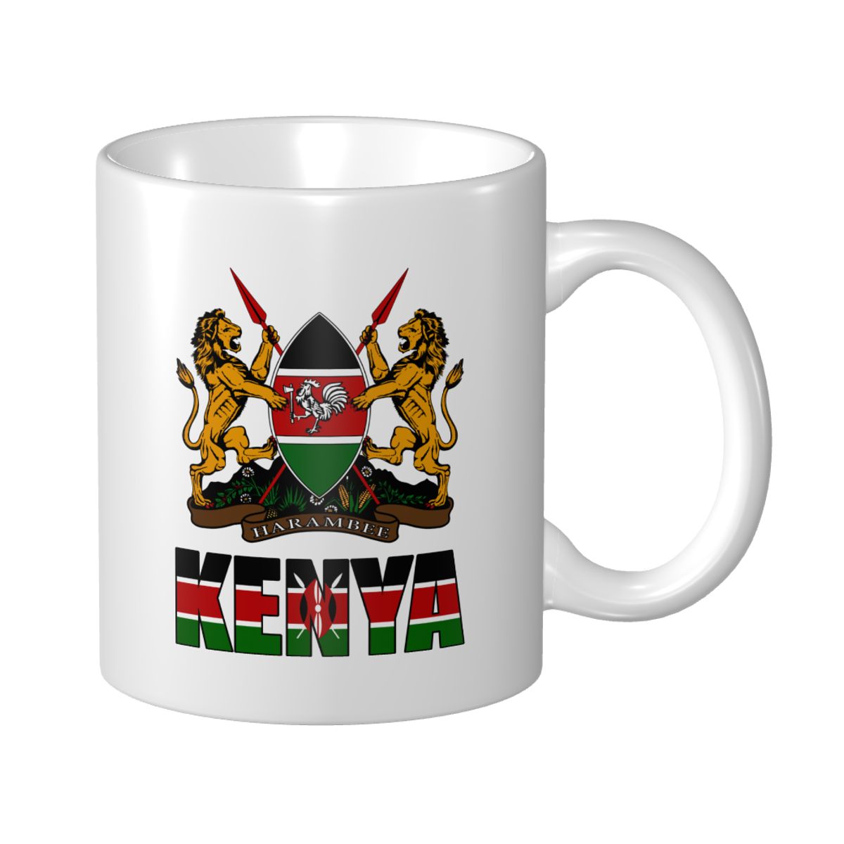Coffee Tea Kenya - Mark Cup Caneca Quênia Carta Bandeira