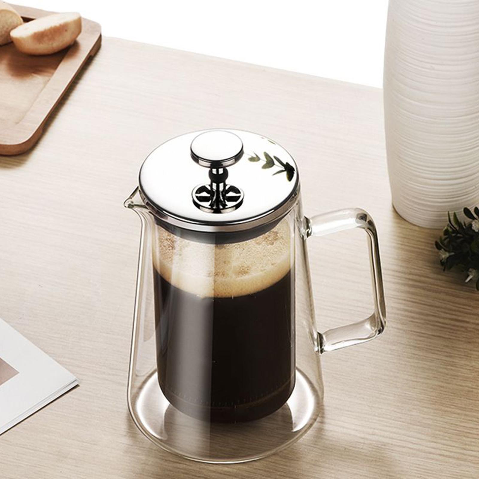 French Press Glass - Cafeteira Francesa de Vidro com Aço