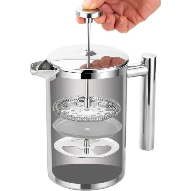 French Press Glass - Filtro de Aço Inoxidável para Prensa