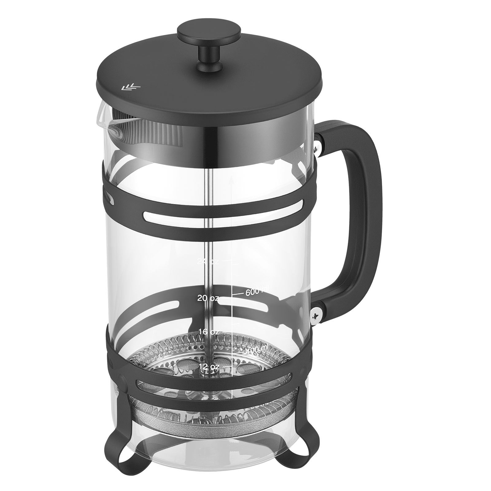 French Press Glass - Cafeteira de Prensa Francesa, 1 Litro