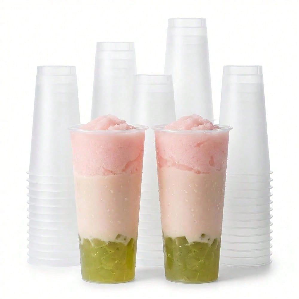 Coffee Tea Boba - Copos de Plástico Fosco para Boba