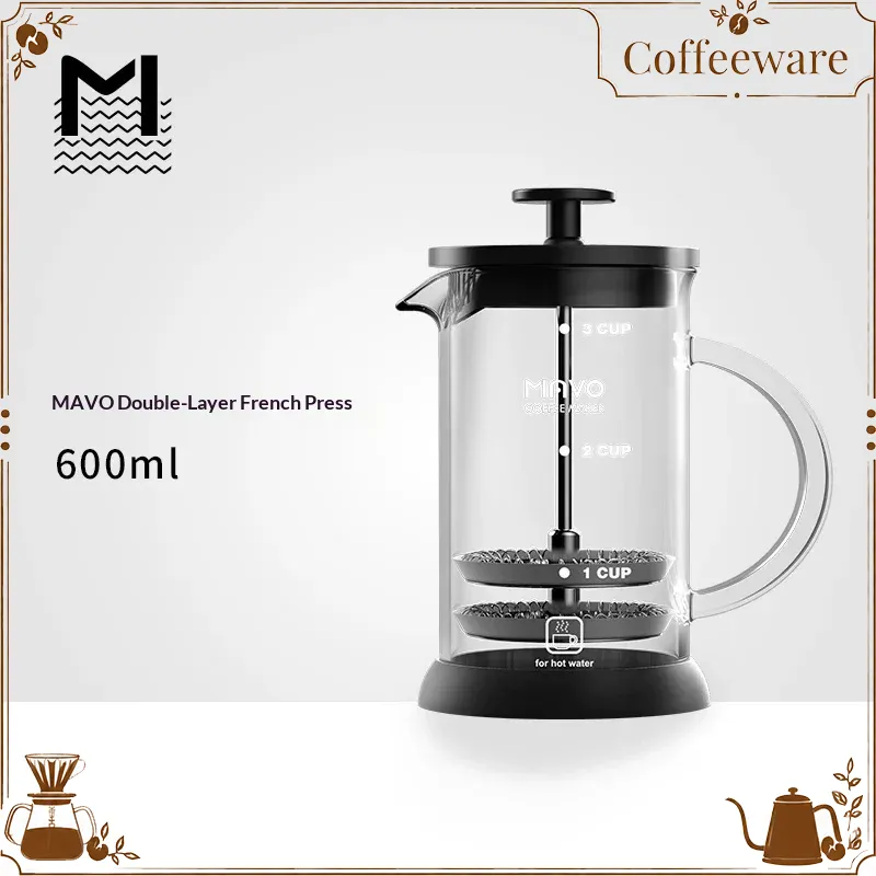 French Press Glass - Cafeteira Prensa Francesa MAVO com Filtro