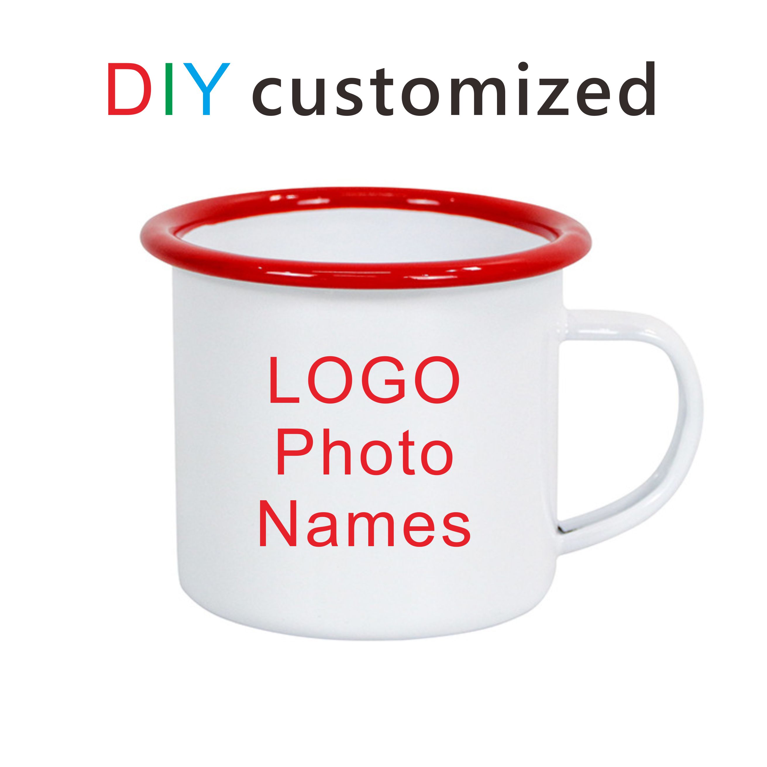 Coffee Tea Photos - Caneca de metal esmaltada personalizada 350ml,