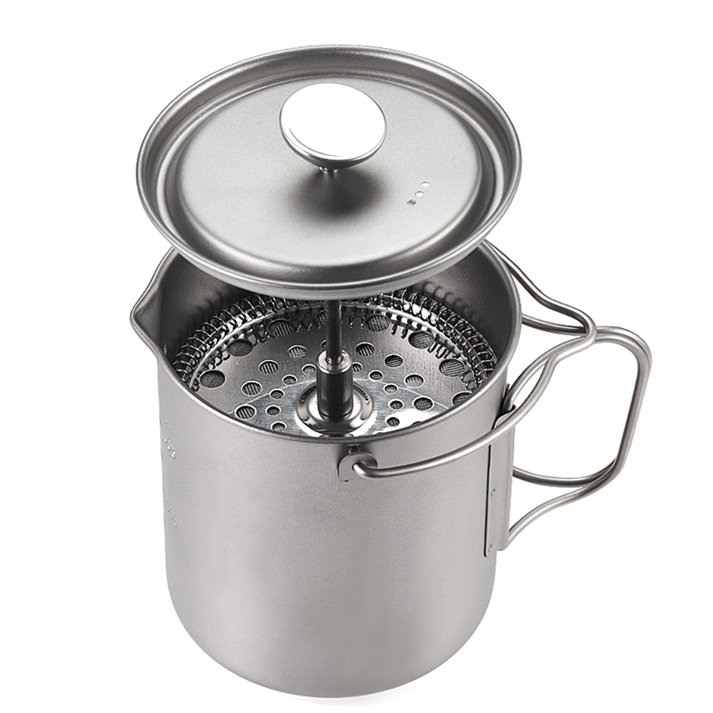 French Press Glass - Lixada-Outdoor Camping Cooking Pot com Folding