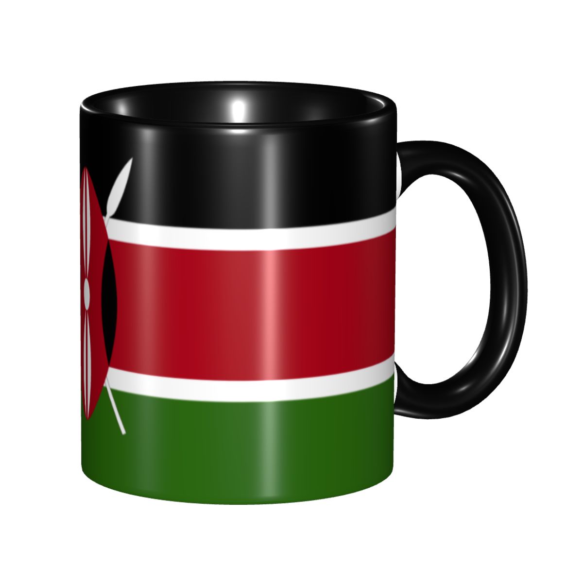 Coffee Tea Kenya - Caneca de café com bandeira do