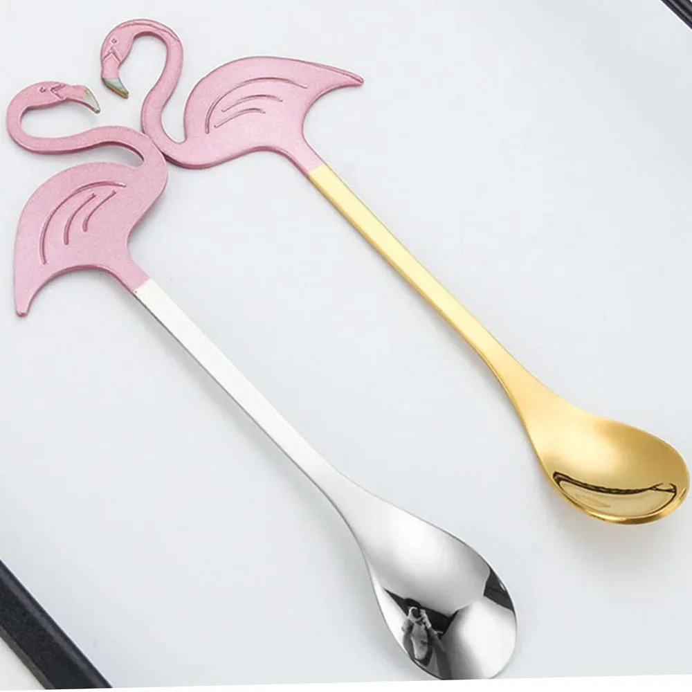 1pc criativo flamingo colher d - Coffee Jelly Tea avaliação e preço