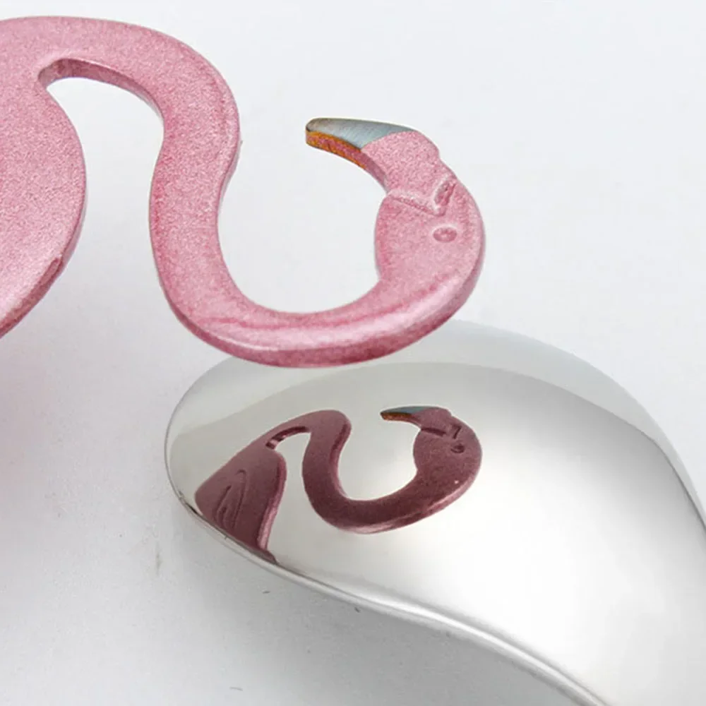 1pc criativo flamingo colher d - Coffee Jelly Tea avaliação e preço