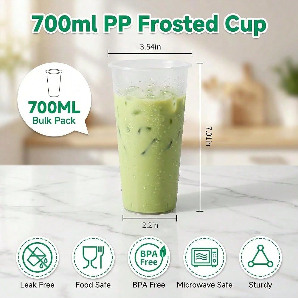 Copos de Plástico Fosco para B - Coffee Tea Boba avaliação e preço