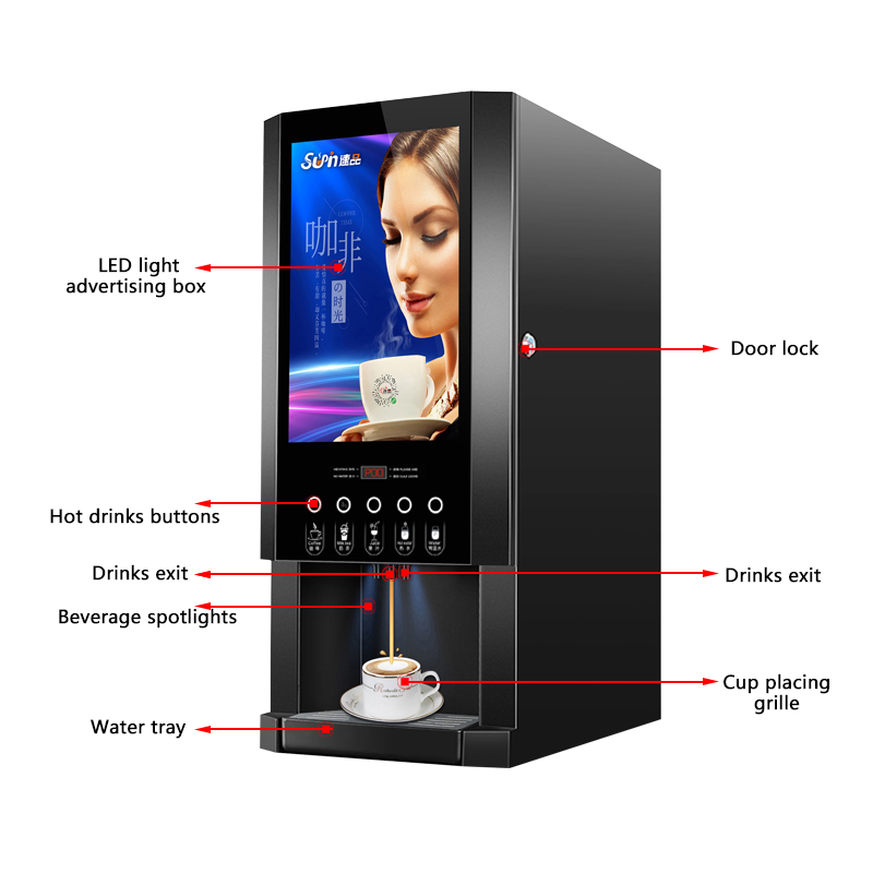 Máquina de Café Instantâneo Au - Coffee Tea Vending Machine For Office avaliação e preço