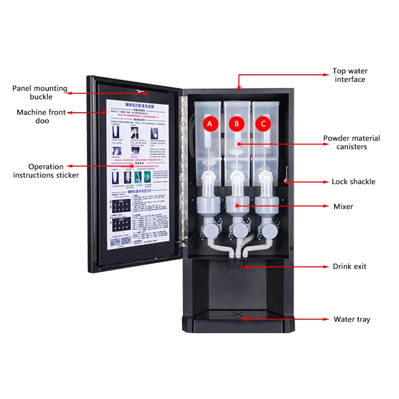 Máquina de Café Instantâneo Au - Coffee Tea Vending Machine For Office avaliação e preço