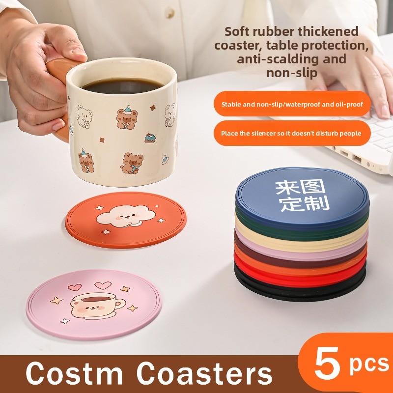 5 Peças de Porta-Copos de Plás - Coffee Tea Photos avaliação e preço