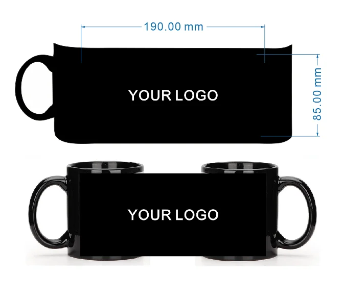 Black Cup Logo DIY Caneca de c - Coffee Tea Photos avaliação e preço